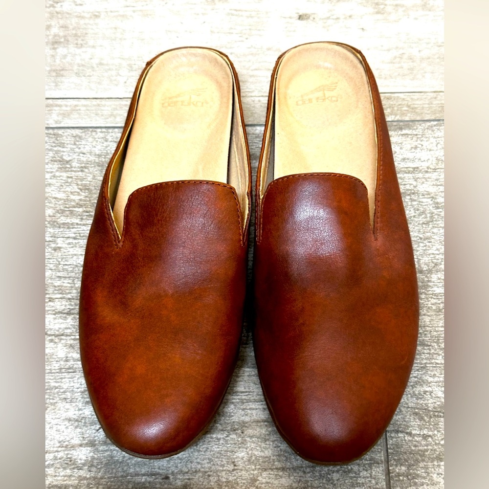 Dansko Lexie slip on mule, brown, size 38